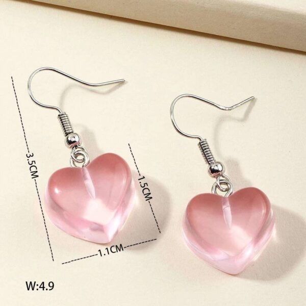 Сережки в стилі DIY "Льодяникове Серце" мікс кольорів