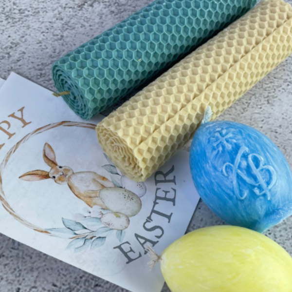 Набір свічок "Великодній" 5C 4 шт (пальмовий віск, вощина)