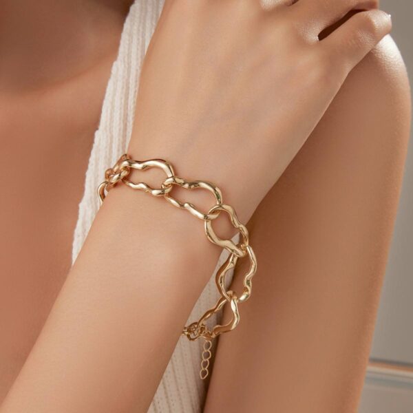 Браслет "Ланцюг" крупний золотий