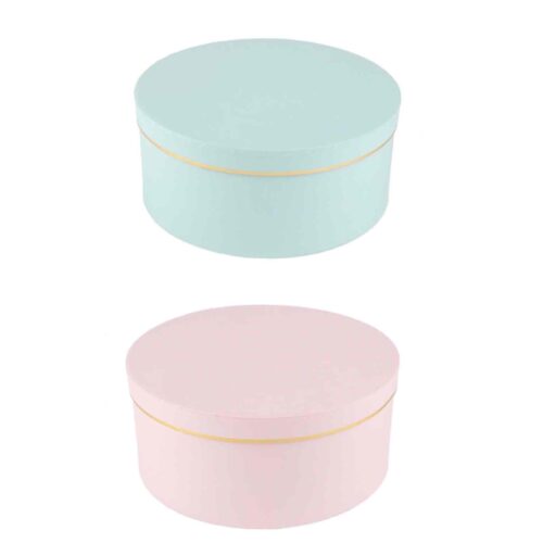 9c5cc17c-7092-4054-a752-c112c2bc162d.jpg Коробка кругла "Зворушливий момент" M м'ятний/рожевий