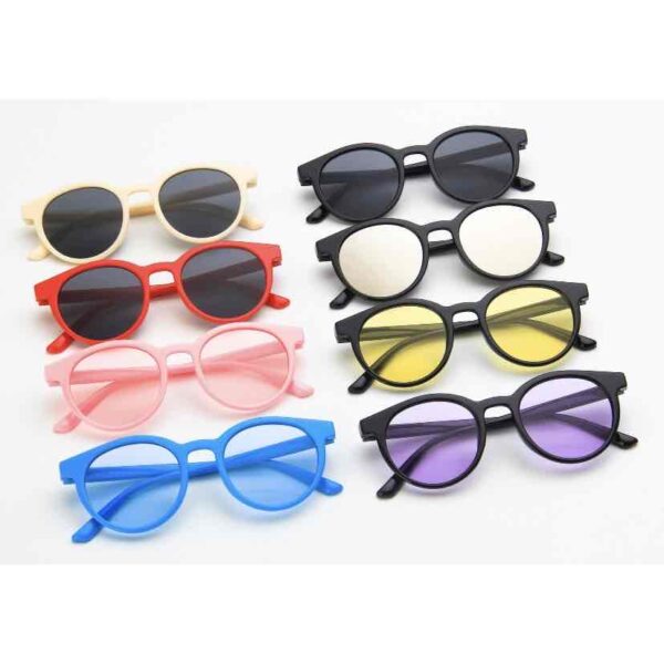 Окуляри дитячі сонцезахисні круглі в пластиковій оправі (6345)
