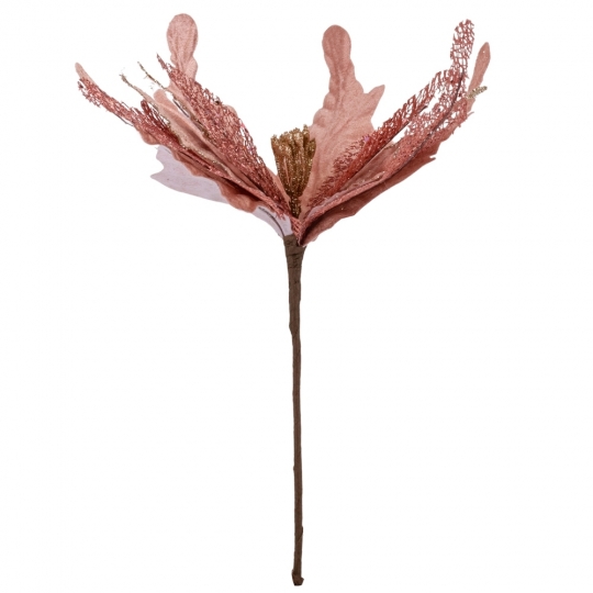 Декоративна квітка "Пуансетія" рожева 32 см