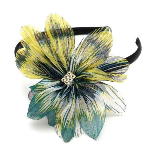 Обруч для волосся з квіткою мікс кольорів