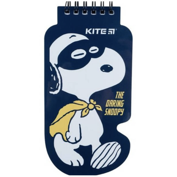 Блокнот А5+ Kite "Dring Snoopy" на спіралі 50 аркушів/чисті