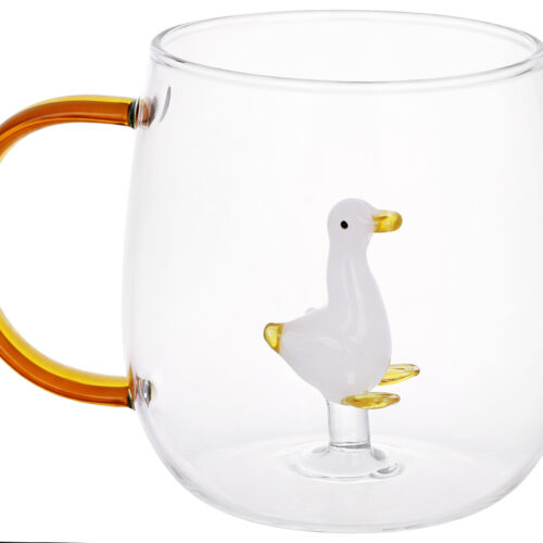 Чашка скляна з фігуркою “Гусь” 400 мл