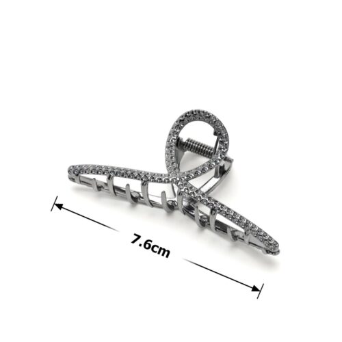 a179e55f-b397-42d3-b9eb-ac3cd1eb6804.jpg Заколка/краб для волосся "Петля" металева 7,6 см графітова