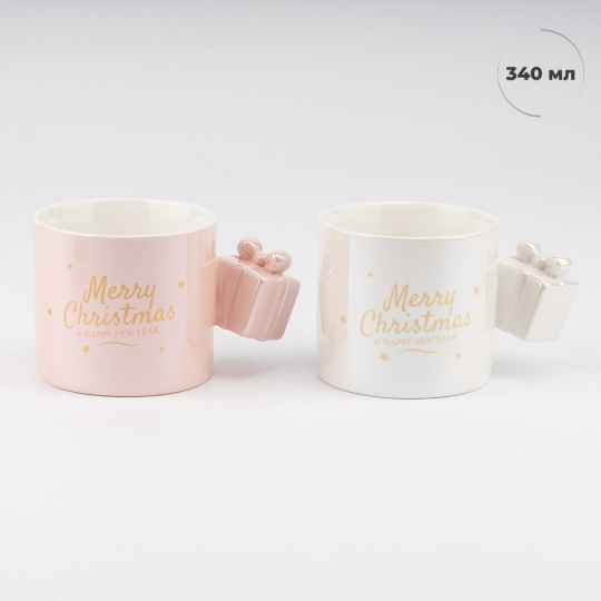 Чашка керамічна Новорічна "Милий подарунок" 340 мл