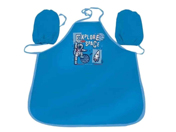 Фартух для творчості з нарукавниками "Космонавт" розмір 34,5*50 см