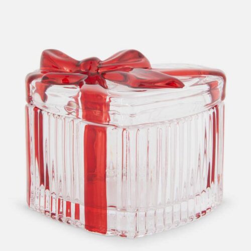 Шкатулка скляна "Серце-Подарунок" прозора