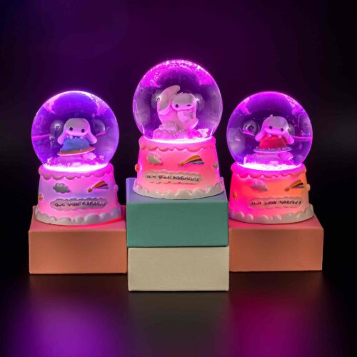 Нічник- сніжна куля "Зайченята" 6,5 см