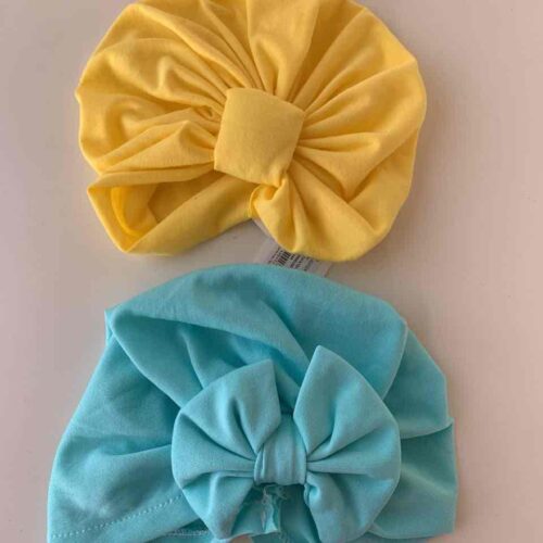 Тюрбан/ чалма дитячий блакитний/ жовтий