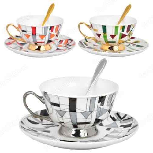Чашка "Picasso/кругла форма" з блюдцем та ложкою 220 мл