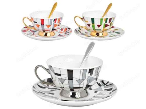 Чашка "Picasso/кругла форма" з блюдцем та ложкою 220 мл