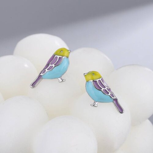 a63ab10c-01f9-4b81-860a-d346d83fde3d.jpg Сережки-цвяшки "Пташки" кольорові/ срібний метал (10488)