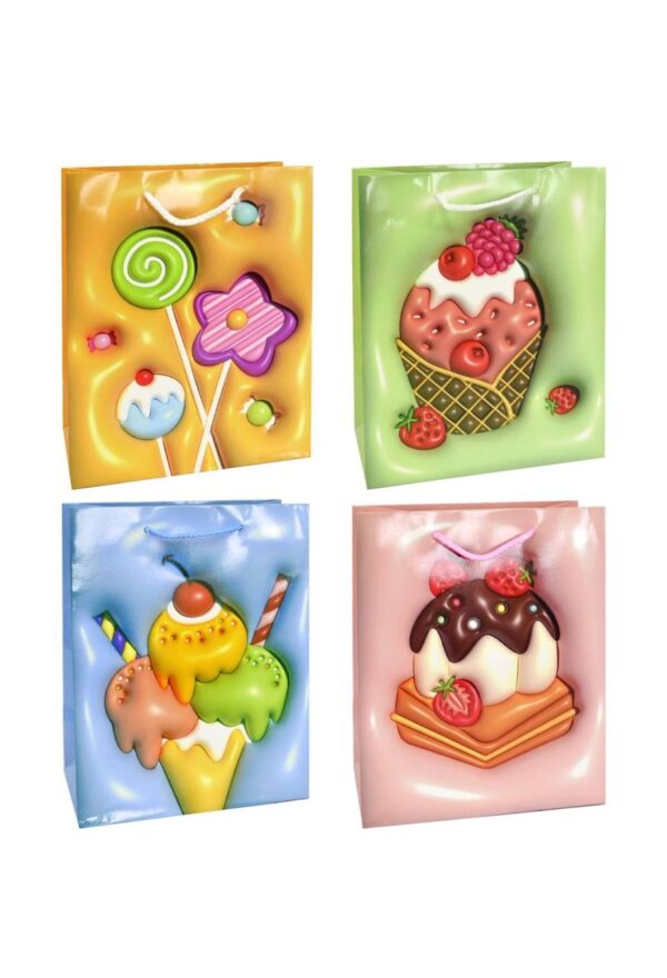 Пакет подарунковий "S" (23*18*10) "Солодощі 3D"