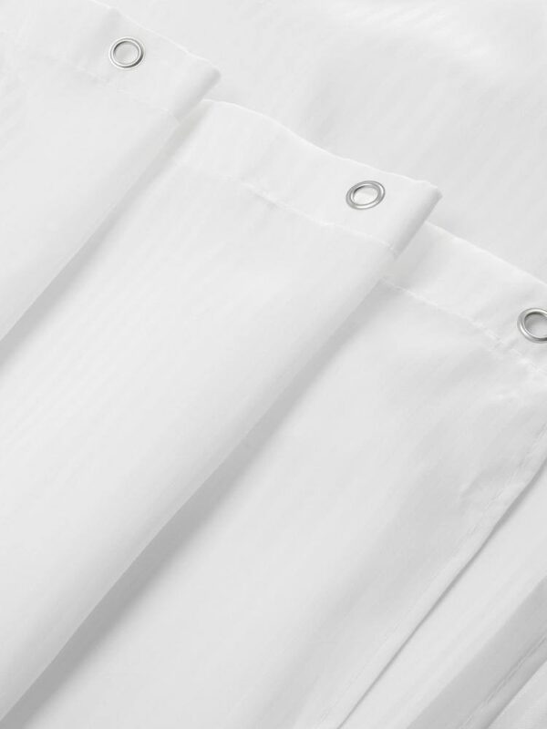 Шторка для душу 180*185 в чохлі + 12 гачків Primark біла в полоску