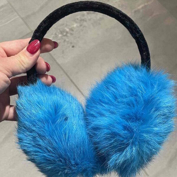 Навушники хутряні (натуральне) зі шкіряним обручем