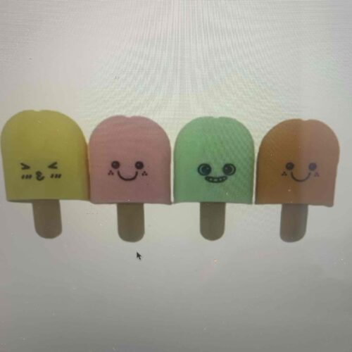 Набір маркерів для виділення тексту міні "Морозиво-ескімо" 5,5 см, 4 кольори