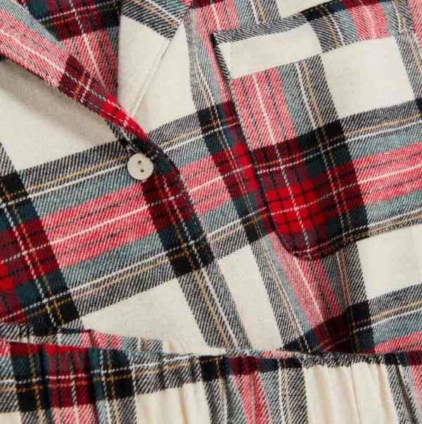 Піжама жіноча boyfriend в клітинку Primark  котон біла з червоним