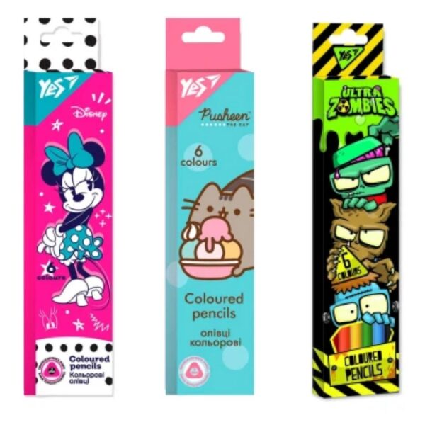 Олівці кольорові Yes "Супергерої" 6 шт