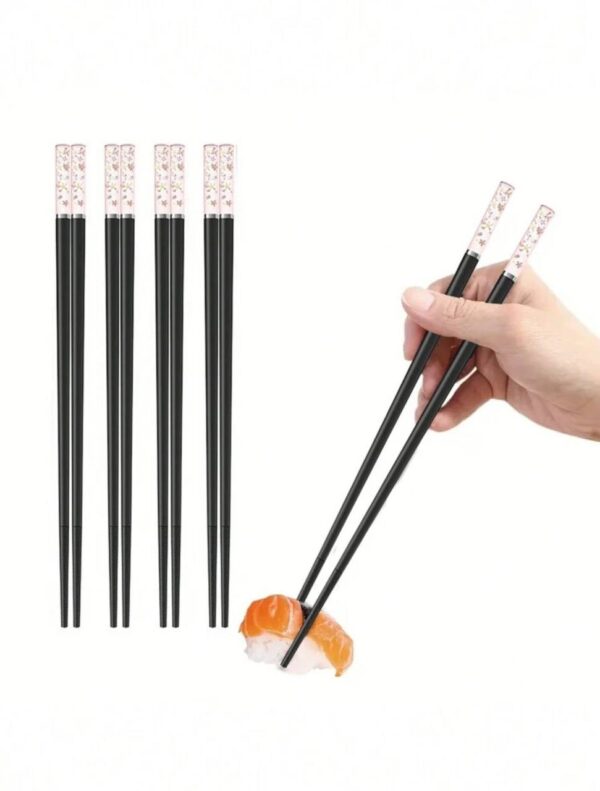 Палички для суші "Сакура" чорні з акриловою вставкою