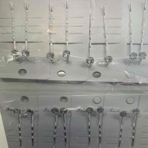 a88f32c9-e3e5-404a-b9f1-2ce0812d9492-1.jpg Заколка/Шпилька/Невидимка для волосся з камінцем металева срібна 5 см 2 шт