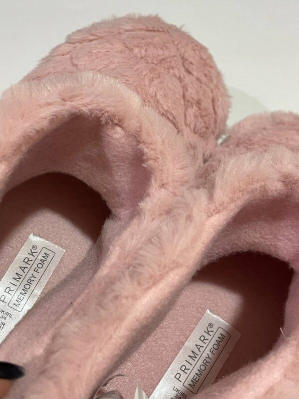 Тапочки-чобітки жіночі Primark плюшеві (устілка меморі) антиковзання рожеві
