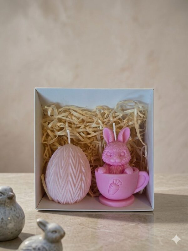 Набір свічок "Великодній / Зайчик та яйце" Solodka 2 шт