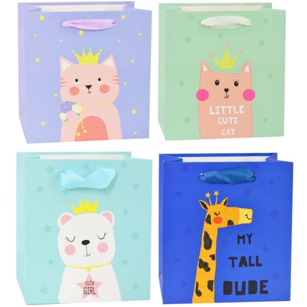 Пакет подарунковий “M” (32*26*12) "Звірята"