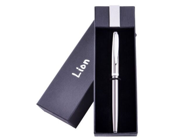 Ручка подарункова Lion срібна