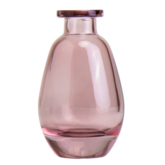 Ваза скляна "Гіпсофіла" рожева 12 см