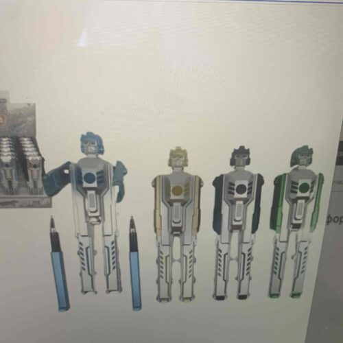 Ручка гелева подвійна "Робот-трансформер" 2 в 1" іграшка