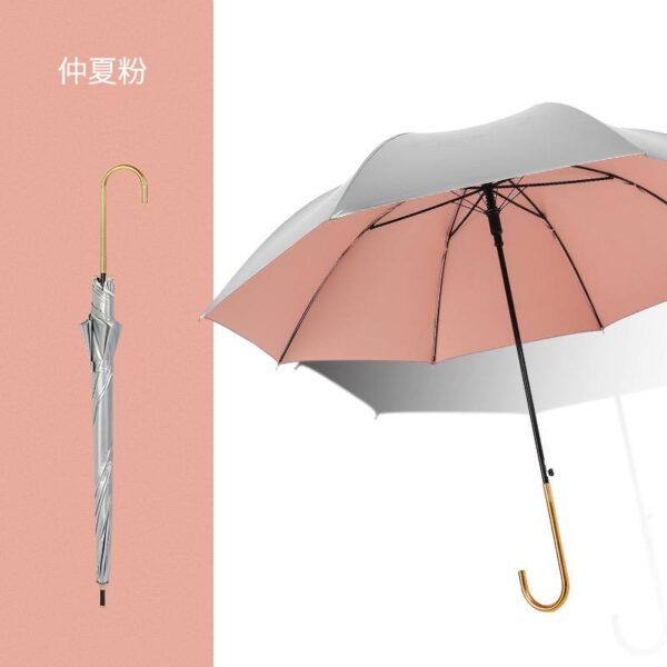 Парасоля-трость півавтомат "Металік/тон всередині" 8 спиць D 104 см