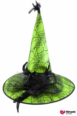 ac48257c-c5e2-4bd7-9920-79ea57713157.jpg Капелюх відьми з трояндою зелений