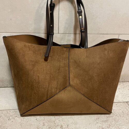 Сумка / Шоппер велика Primark з ефектом замші коричнева