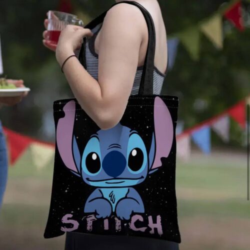 Шоппер/ Екосумка "Stitch" чорна