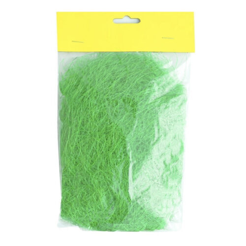 Наповнювач для подарунків стружка сизаль 20 г зелений