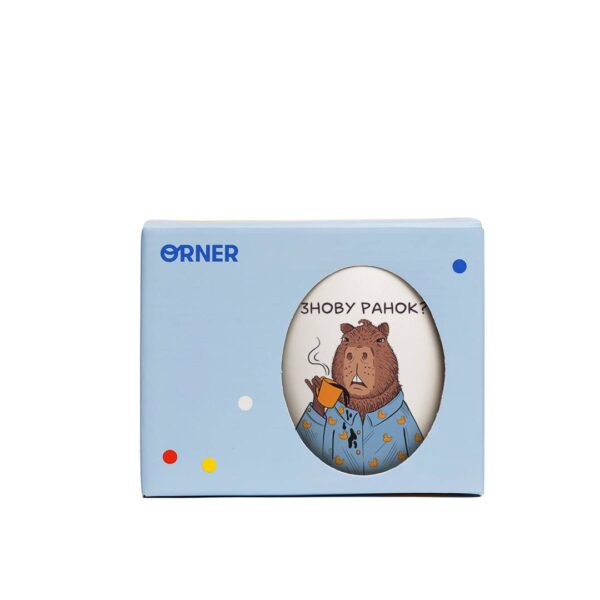 Чашка з принтом "Капібара- знову ранок?" Orner 400 мл