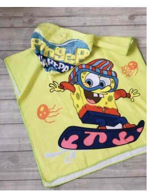 ad5cf4db-84b7-4440-9aae-eddffc5bcd7c.jpg Рушник-Пончо з мікрофібри (60х60 см) "Sponge Bob"