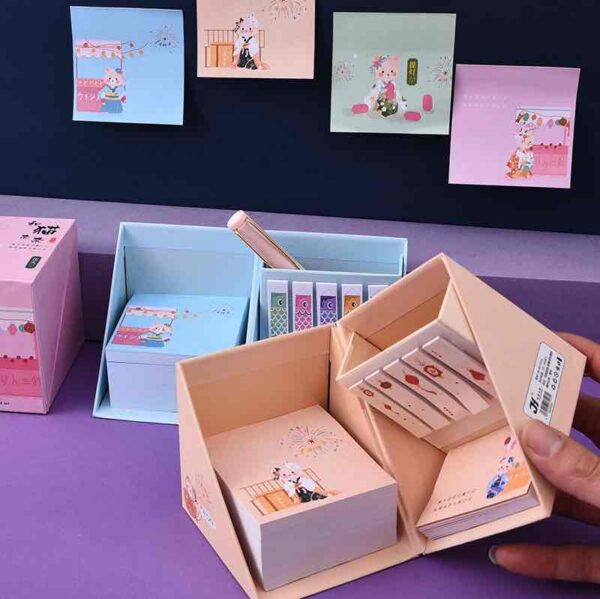 Набір папір для нотаток "Post it note" з органайзером канцтоварів