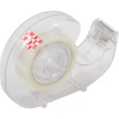 Скотч з холдером "BuroMax" прозорий 18 мм/20 м