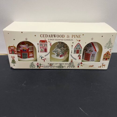 Набір ароматичних свічок "Новорічні" Primark у склі 3* 65 g/ 10 годин 3 шт