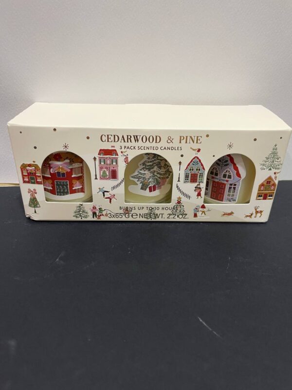 Набір ароматичних свічок "Новорічні" Primark у склі 3* 65 g/ 10 годин 3 шт