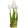 Штучний букет тюльпанів 5 бутонів/ 25,5 см "Рапсодія" (латекс) білий