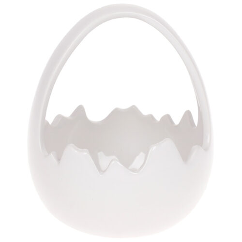 Кошик Великодній/ Цукерниця/ Кашпо білий 17 см