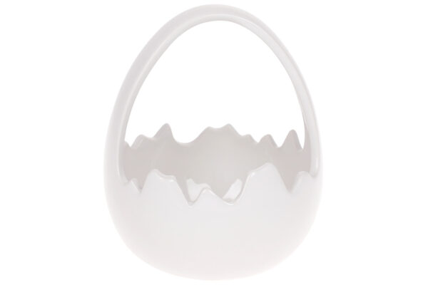 Кошик Великодній/ Цукерниця/ Кашпо білий 17 см