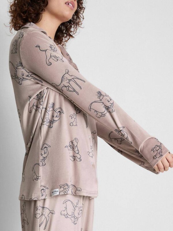 Піжама жіноча boyfriend "Disney" Primark флісова велюрова беж