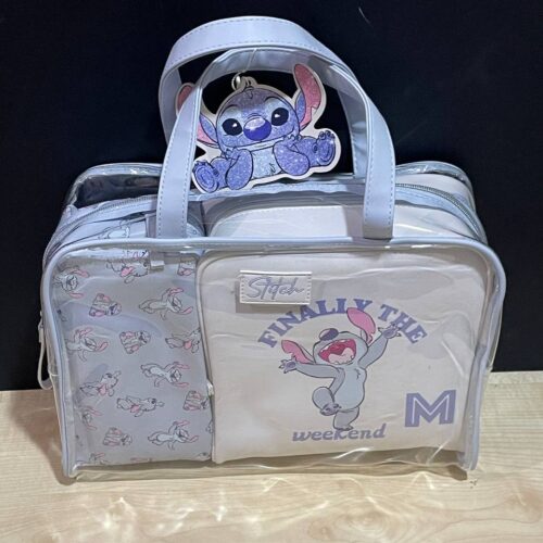 Набір косметичок 3 в 1 "Stitch/Стітч" Primark прозоро-блакитна