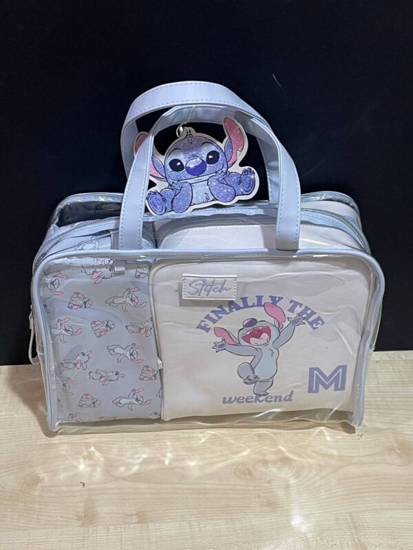 Набір косметичок 3 в 1 "Stitch/Стітч" Primark прозоро-блакитна