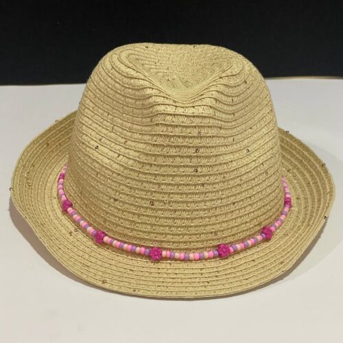 Капелюх дитячий солом'яний з ланцюжком з бусинок Primark